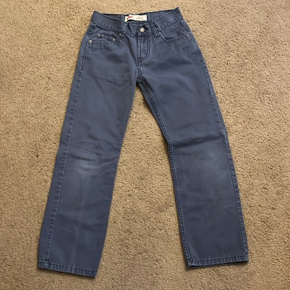 Boys Levi’s 514 Straight  (lot of 2) blue and tan colors - Picture 2 of 7